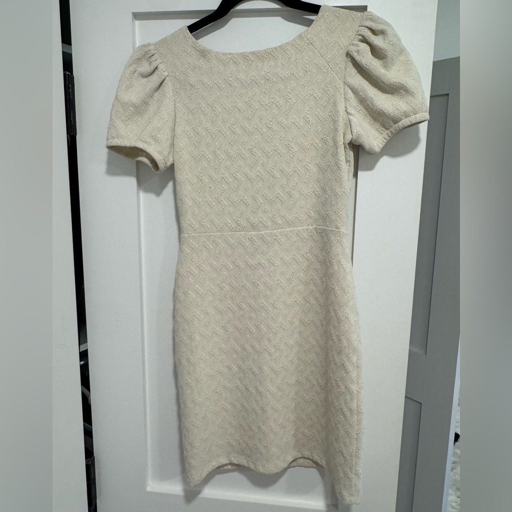 NEW By Debra Cream Textured Dress